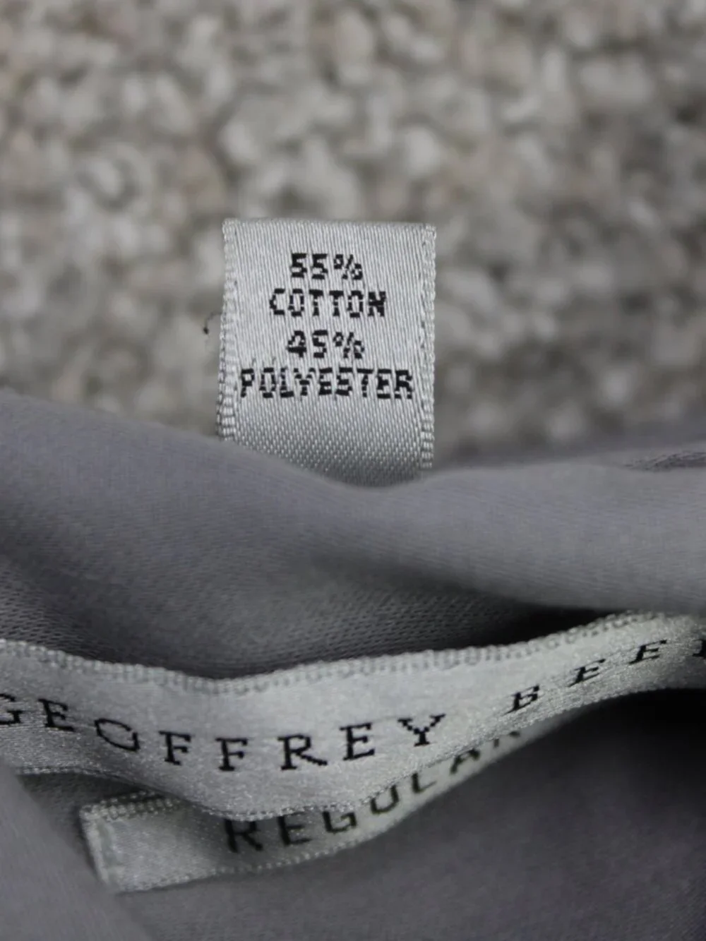 Geoffrey Beene Shirt Men 18 1/2, 34/35 Gray Regular Fit Wrinkle Free Long Sleeve